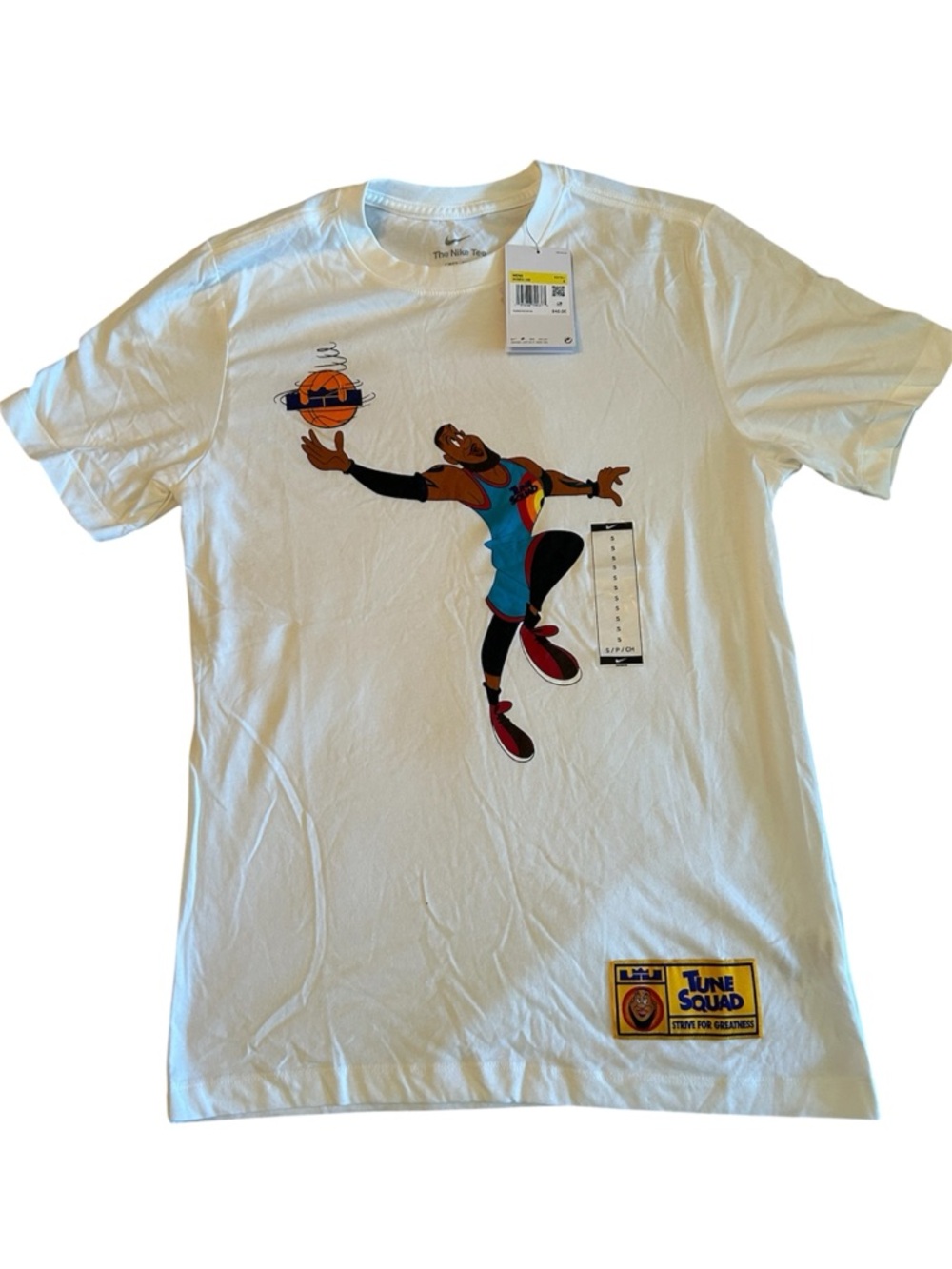 Nike White Tune Squad Space Jam Graphic Short Sleeve Tee